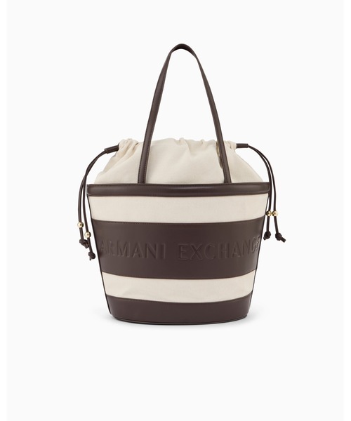 ARMANI EXCHANGE（アルマーニエクスチェンジ）の「【A|X アルマーニ エクスチェンジ】ビッグAXロゴ バケットトートバッグ（トートバッグ・レディース・ブラウン・FREE）」の3枚目の写真