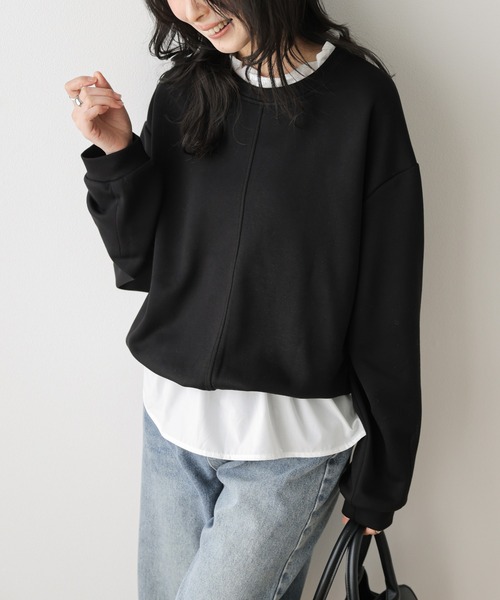 AMELY(エミリー)の「フリルヘムバルーンプルオーバー(Tシャツ/カットソー・レディース・ホワイト/ブラック/杢グレー・フリー)」の13枚目の写真