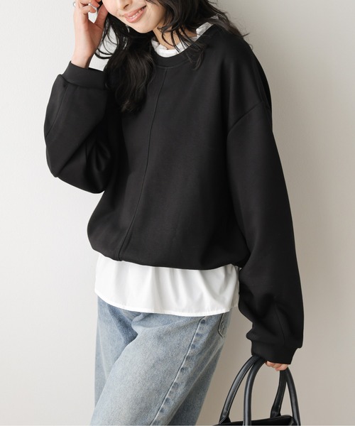 AMELY(エミリー)の「フリルヘムバルーンプルオーバー(Tシャツ/カットソー・レディース・ホワイト/ブラック/杢グレー・フリー)」の14枚目の写真