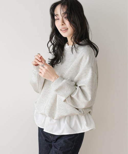 AMELY(エミリー)の「フリルヘムバルーンプルオーバー(Tシャツ/カットソー・レディース・ホワイト/ブラック/杢グレー・フリー)」の16枚目の写真