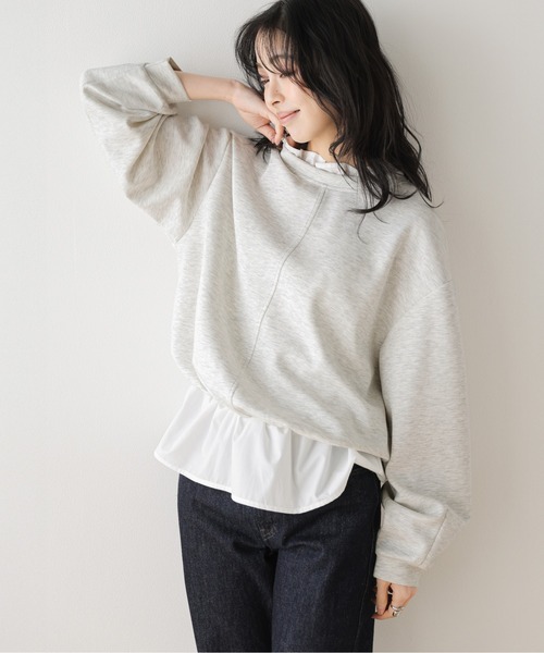 AMELY(エミリー)の「フリルヘムバルーンプルオーバー(Tシャツ/カットソー・レディース・ホワイト/ブラック/杢グレー・フリー)」の18枚目の写真