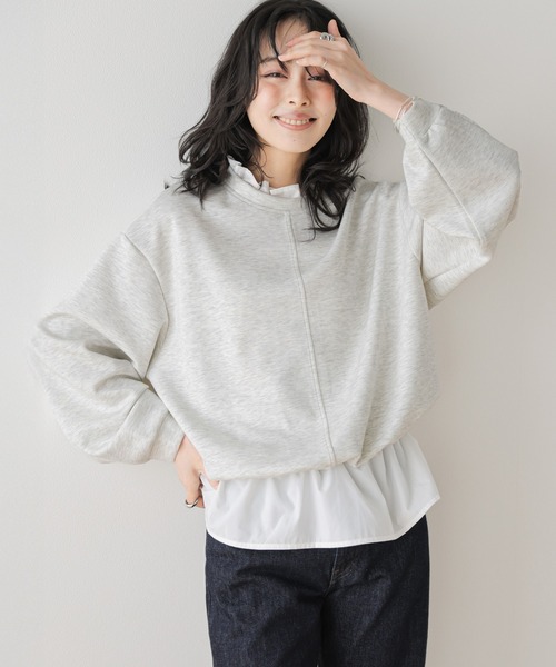 AMELY(エミリー)の「フリルヘムバルーンプルオーバー(Tシャツ/カットソー・レディース・ホワイト/ブラック/杢グレー・フリー)」の19枚目の写真