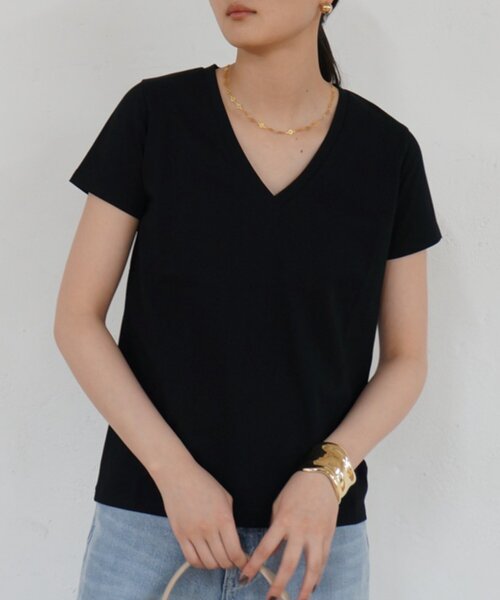 LOUNGEDRESS（ラウンジドレス）の「ディープVカットソー（Tシャツ/カットソー・レディース・ブラック/ベージュ/オフホワイト・FREE）」の16枚目の写真