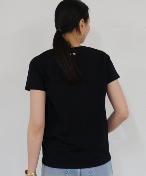 LOUNGEDRESS（ラウンジドレス）の「ディープVカットソー（Tシャツ/カットソー・レディース・ブラック/ベージュ/オフホワイト・FREE）」の18枚目の写真