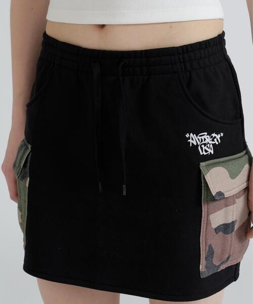 AVIREX(アヴィレックス)の「《直営店限定》CAMO SWEAT MINI SKIRT(スカート・レディース・グレー/ブラック・S/M)」の7枚目の写真