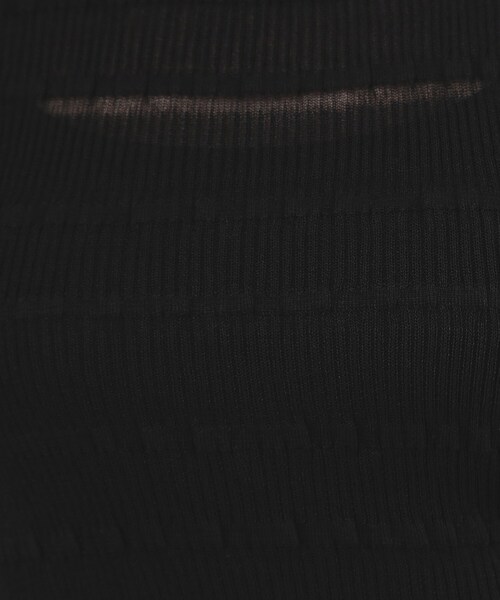 OPAQUE.CLIP(オペークドットクリップ)の「シアーボーダーリブニット【洗濯機OK】(ニット/セーター・レディース・ブラック/オフホワイト/ブルー・00)」の11枚目の写真