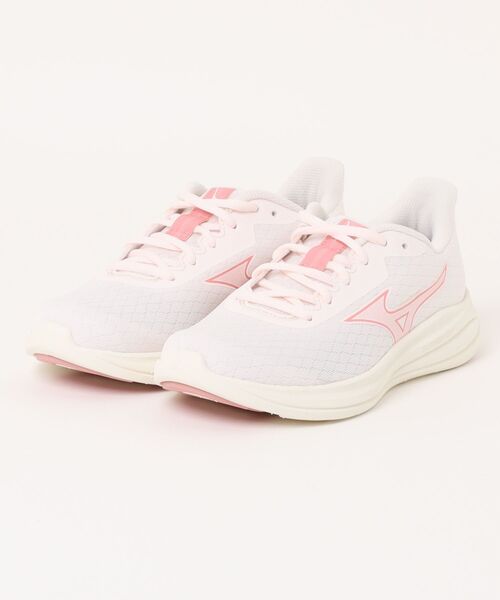 ASBee(アスビー)の「mizuno ミズノ PIONEROAD 3【幅広4E/軽量】レディーススニーカー ランニングシューズ スーパーワイド(ピオネロード3) K1GL261027 ホワイト/ピンク(スニーカー・レディース・ピンク・22.0cm/22.5cm/23.0cm/23.5cm/24.0cm/24.5cm/25.0cm)」の1枚目の写真