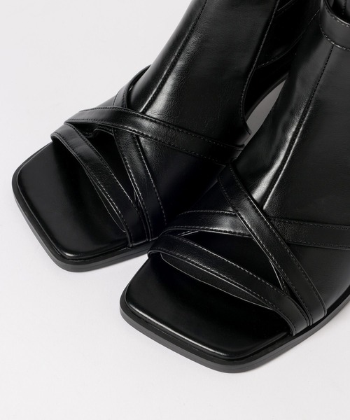 HARE（ハレ）の「カットアウトデザインヒールブーサン(HARE)（サンダル・レディース・ブラック系その他/シルバー/ブラック・MEDIUM/LARGE）」の22枚目の写真