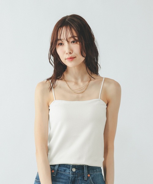 GLOBAL WORK（グローバルワーク）の「Fffit エフィット/カップ付きリブキャミストレート/625140（キャミソール・レディース・ダークブラウン/ブラック/オフホワイト・X-LARGE/MEDIUM/SMALL/LARGE）」の22枚目の写真