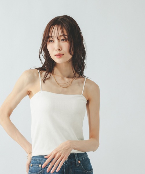 GLOBAL WORK（グローバルワーク）の「Fffit エフィット/カップ付きリブキャミストレート/625140（キャミソール・レディース・ダークブラウン/ブラック/オフホワイト・X-LARGE/MEDIUM/SMALL/LARGE）」の20枚目の写真