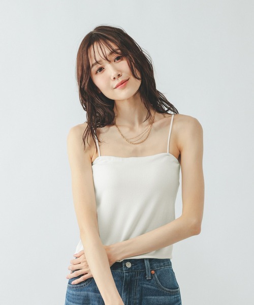 GLOBAL WORK（グローバルワーク）の「Fffit エフィット/カップ付きリブキャミストレート/625140（キャミソール・レディース・ダークブラウン/ブラック/オフホワイト・X-LARGE/MEDIUM/SMALL/LARGE）」の19枚目の写真