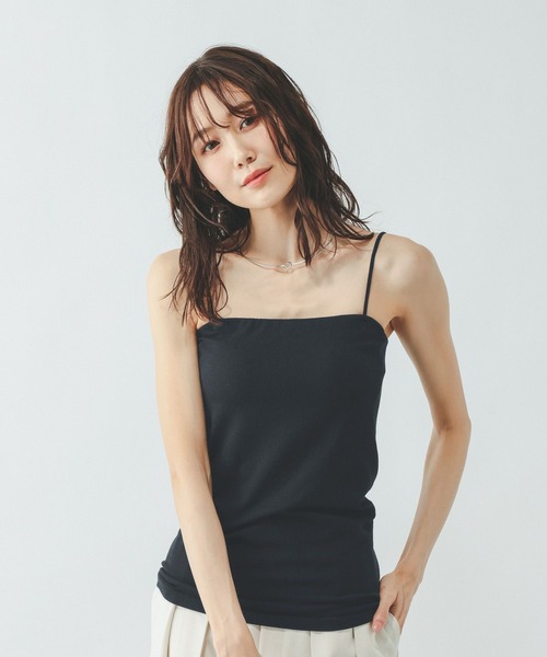 GLOBAL WORK（グローバルワーク）の「Fffit エフィット/カップ付きリブキャミストレート/625140（キャミソール・レディース・ダークブラウン/ブラック/オフホワイト・X-LARGE/MEDIUM/SMALL/LARGE）」の15枚目の写真