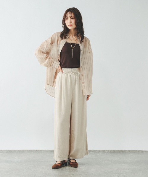 GLOBAL WORK（グローバルワーク）の「Fffit エフィット/カップ付きリブキャミストレート/625140（キャミソール・レディース・ダークブラウン/ブラック/オフホワイト・X-LARGE/MEDIUM/SMALL/LARGE）」の14枚目の写真