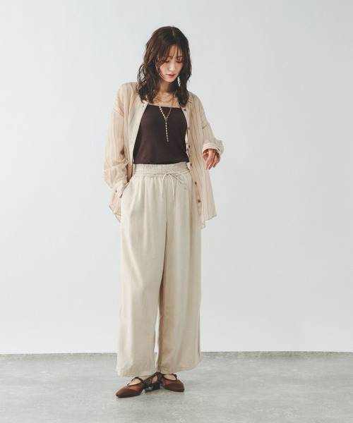 GLOBAL WORK（グローバルワーク）の「Fffit エフィット/カップ付きリブキャミストレート/625140（キャミソール・レディース・ダークブラウン/ブラック/オフホワイト・X-LARGE/MEDIUM/SMALL/LARGE）」の13枚目の写真