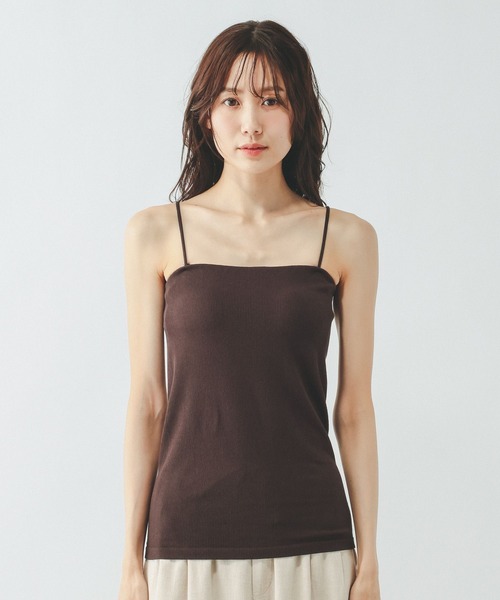 GLOBAL WORK（グローバルワーク）の「Fffit エフィット/カップ付きリブキャミストレート/625140（キャミソール・レディース・ダークブラウン/ブラック/オフホワイト・X-LARGE/MEDIUM/SMALL/LARGE）」の9枚目の写真