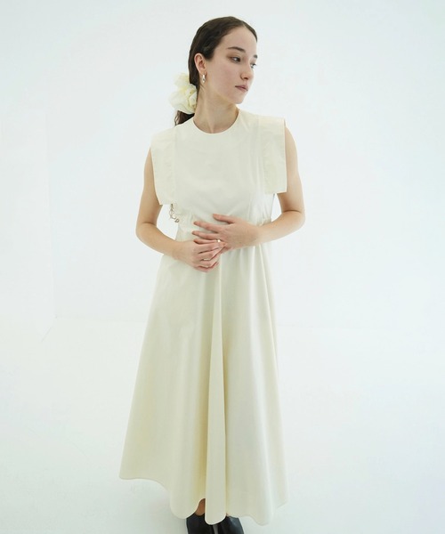CLANE(クラネ)の「SQUARE SLEEVE ONEPIECE(ワンピース・レディース・アイボリー/ブラック/ストライプ・0/1/2)」の13枚目の写真