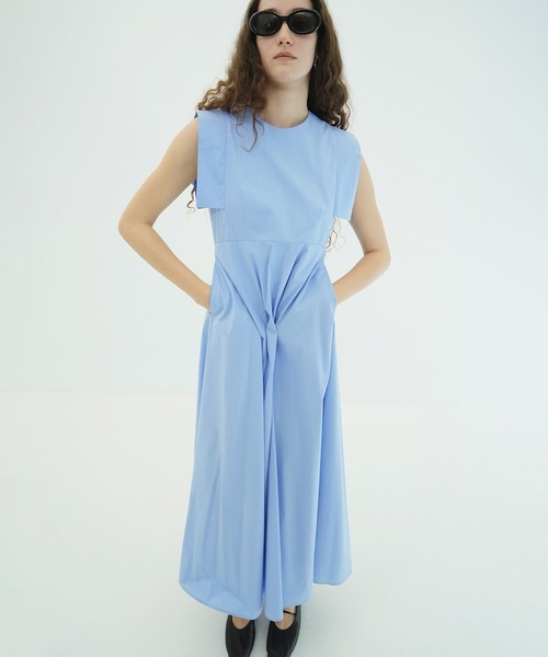 CLANE(クラネ)の「SQUARE SLEEVE ONEPIECE(ワンピース・レディース・アイボリー/ブラック/ストライプ・0/1/2)」の5枚目の写真