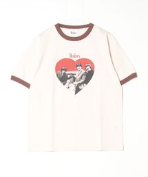 The Beatles（ザビートルズ）の「【THE BEATLES/ザ ビートルズ】フロントフォトプリント リンガーTシャツ（Tシャツ/カットソー）」