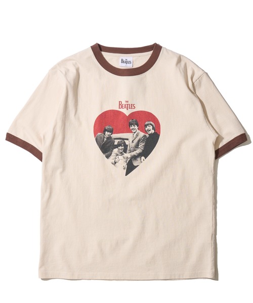 The Beatles(ザビートルズ)の「【THE BEATLES/ザ ビートルズ】フロントフォトプリント リンガーTシャツ(Tシャツ/カットソー・レディース・オフホワイト/ブルー/ホワイト・LARGE/X-LARGE/MEDIUM)」の1枚目の写真