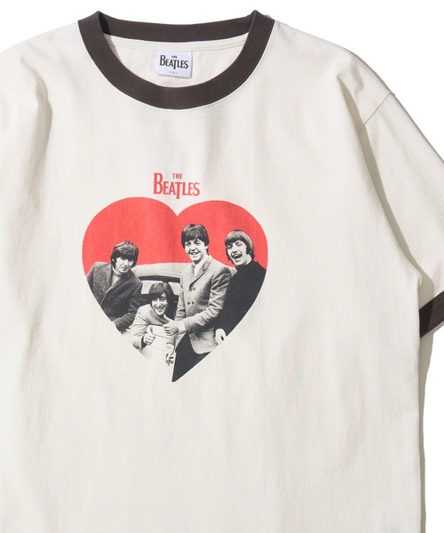 The Beatles(ザビートルズ)の「【THE BEATLES/ザ ビートルズ】フロントフォトプリント リンガーTシャツ(Tシャツ/カットソー・レディース・オフホワイト/ブルー/ホワイト・LARGE/X-LARGE/MEDIUM)」の4枚目の写真