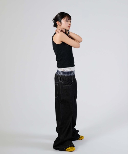 sedacle girl(セダクルガール)の「フロントアイレット加工タンク(タンクトップ・レディース・チャコールグレー/ブラック/ブラウン・MEDIUM/SMALL)」の22枚目の写真