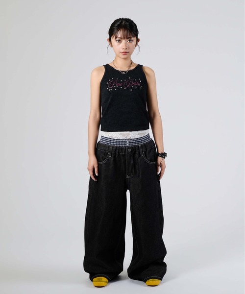 sedacle girl(セダクルガール)の「フロントアイレット加工タンク(タンクトップ・レディース・チャコールグレー/ブラック/ブラウン・MEDIUM/SMALL)」の20枚目の写真