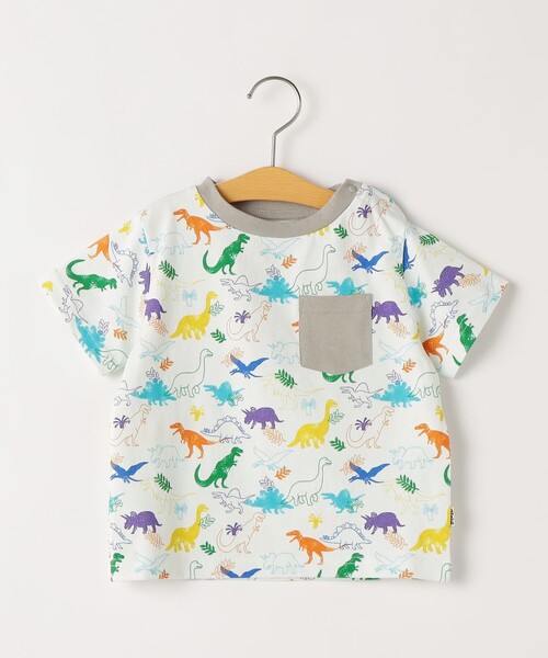 SHIPS(シップス)の「SHIPS KIDS:80~90cm /ダイナソー Tシャツ(Tシャツ/カットソー・キッズ・ベージュ/オフホワイト・90/80)」の2枚目の写真