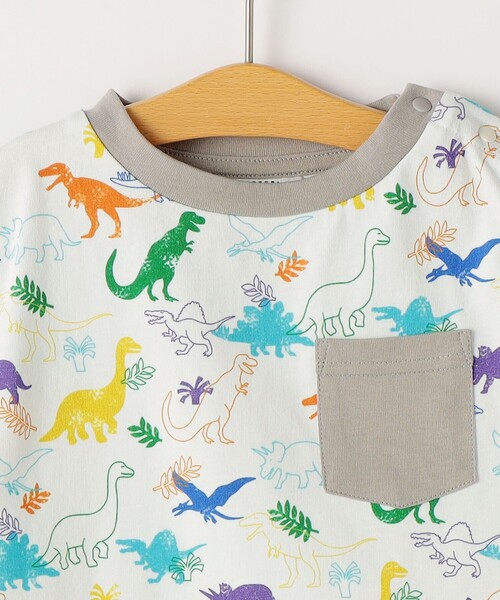 SHIPS(シップス)の「SHIPS KIDS:80~90cm /ダイナソー Tシャツ(Tシャツ/カットソー・キッズ・ベージュ/オフホワイト・90/80)」の4枚目の写真