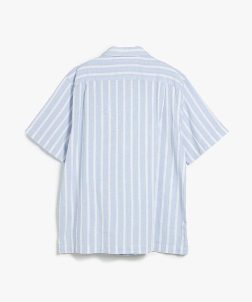 TOMMY HILFIGER(トミーヒルフィガー)の「リネンブレンドテクスチャーストライプショートスリーブシャツ(シャツ/ブラウス・メンズ・ネイビー・SMALL/MEDIUM/LARGE/X-LARGE)」の6枚目の写真