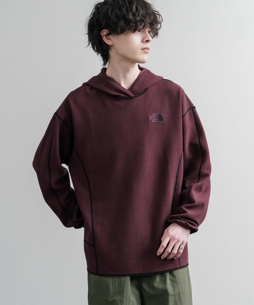 THE NORTH FACE（ザノースフェイス）の「THE NORTH FACE ザ・ノースフェイス M'S SERRA L/S HOODIE ワッフルプルオーバーパーカー（パーカー・メンズ・ブラック/グレイッシュベージュ/バーガンディー・M/L/XL）」の3枚目の写真