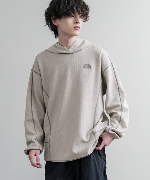 THE NORTH FACE（ザノースフェイス）の「THE NORTH FACE ザ・ノースフェイス M'S SERRA L/S HOODIE ワッフルプルオーバーパーカー（パーカー・メンズ・ブラック/グレイッシュベージュ/バーガンディー・M/L/XL）」の2枚目の写真