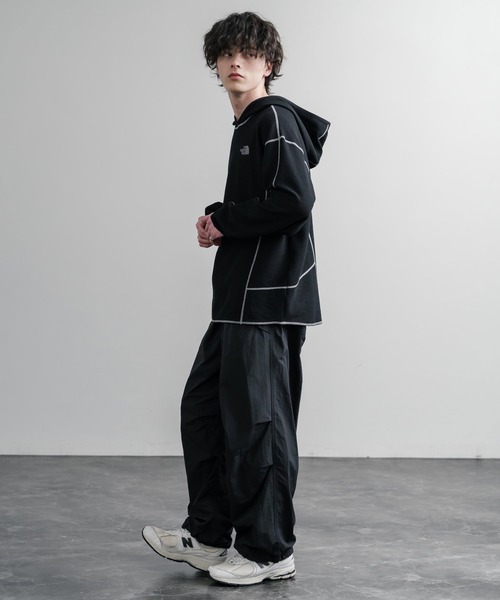 THE NORTH FACE（ザノースフェイス）の「THE NORTH FACE ザ・ノースフェイス M'S SERRA L/S HOODIE ワッフルプルオーバーパーカー（パーカー・メンズ・ブラック/グレイッシュベージュ/バーガンディー・M/L/XL）」の6枚目の写真