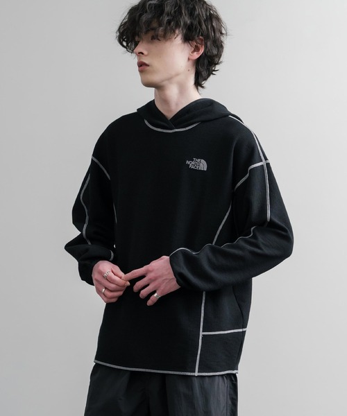 THE NORTH FACE（ザノースフェイス）の「THE NORTH FACE ザ・ノースフェイス M'S SERRA L/S HOODIE ワッフルプルオーバーパーカー（パーカー・メンズ・ブラック/グレイッシュベージュ/バーガンディー・M/L/XL）」の7枚目の写真