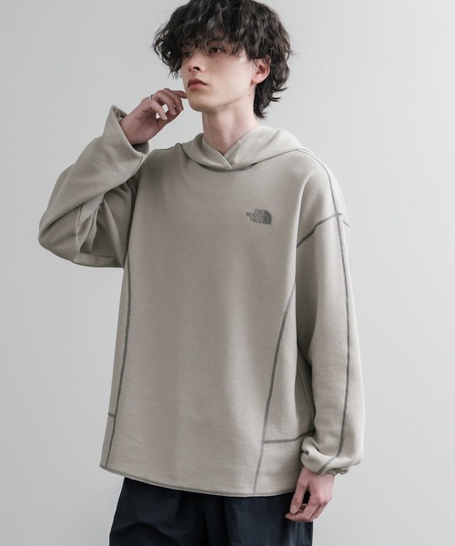 THE NORTH FACE（ザノースフェイス）の「THE NORTH FACE ザ・ノースフェイス M'S SERRA L/S HOODIE ワッフルプルオーバーパーカー（パーカー・メンズ・ブラック/グレイッシュベージュ/バーガンディー・M/L/XL）」の9枚目の写真