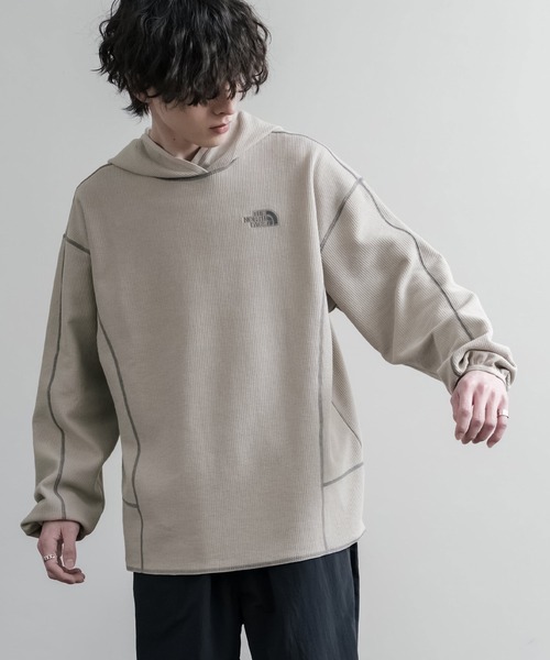 THE NORTH FACE（ザノースフェイス）の「THE NORTH FACE ザ・ノースフェイス M'S SERRA L/S HOODIE ワッフルプルオーバーパーカー（パーカー・メンズ・ブラック/グレイッシュベージュ/バーガンディー・M/L/XL）」の10枚目の写真
