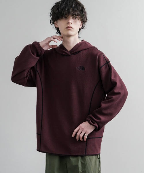 THE NORTH FACE（ザノースフェイス）の「THE NORTH FACE ザ・ノースフェイス M'S SERRA L/S HOODIE ワッフルプルオーバーパーカー（パーカー・メンズ・ブラック/グレイッシュベージュ/バーガンディー・M/L/XL）」の14枚目の写真