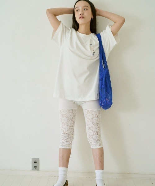 common gull products.（コモンガルプロダクツ）の「空匂うレースバッグ（トートバッグ・レディース・アイボリー/ピンク系/パープル系・フリー）」の14枚目の写真