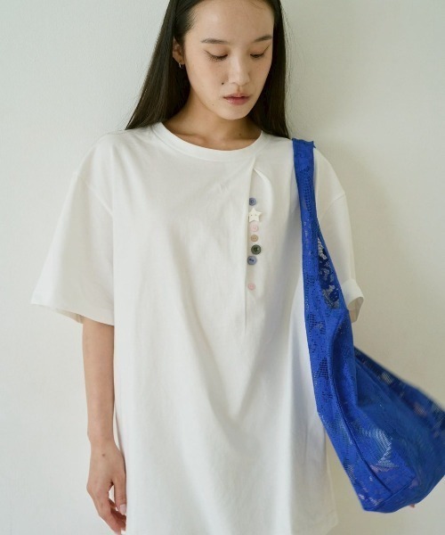 common gull products.（コモンガルプロダクツ）の「空匂うレースバッグ（トートバッグ・レディース・アイボリー/ピンク系/パープル系・フリー）」の17枚目の写真