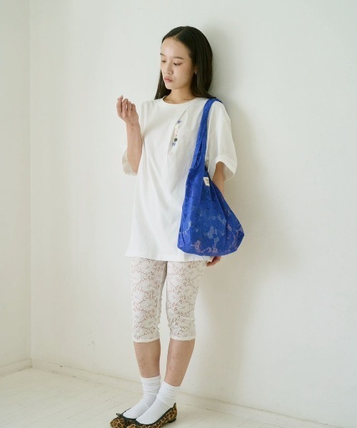 common gull products.（コモンガルプロダクツ）の「空匂うレースバッグ（トートバッグ・レディース・アイボリー/ピンク系/パープル系・フリー）」の20枚目の写真