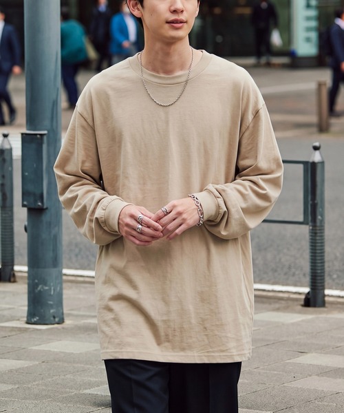 American Apparel(アメリカンアパレル)の「【American Apparel】6oz ロングスリーブTee/ロンT AAPP-T1304 MURS(Tシャツ/カットソー・メンズ・ホワイト/ブラック/サックスブルー/ベージュ/ネイビー/オレンジ・M/S/L/XL)」の1枚目の写真