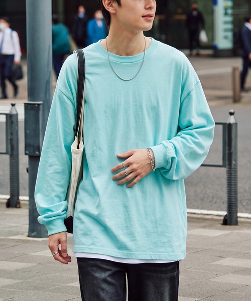American Apparel(アメリカンアパレル)の「【American Apparel】6oz ロングスリーブTee/ロンT AAPP-T1304 MURS(Tシャツ/カットソー・メンズ・ホワイト/ブラック/サックスブルー/ベージュ/ネイビー/オレンジ・M/S/L/XL)」の5枚目の写真