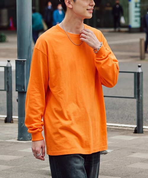 American Apparel(アメリカンアパレル)の「【American Apparel】6oz ロングスリーブTee/ロンT AAPP-T1304 MURS(Tシャツ/カットソー・メンズ・ホワイト/ブラック/サックスブルー/ベージュ/ネイビー/オレンジ・M/S/L/XL)」の6枚目の写真