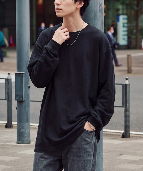 American Apparel(アメリカンアパレル)の「【American Apparel】6oz ロングスリーブTee/ロンT AAPP-T1304 MURS(Tシャツ/カットソー・メンズ・ホワイト/ブラック/サックスブルー/ベージュ/ネイビー/オレンジ・M/S/L/XL)」の3枚目の写真