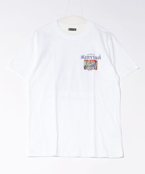 チャイハネ(チャイハネ)の「【チャイハネ】ソンクラーンプリントメンズTシャツ(Tシャツ/カットソー・メンズ・ブラック/ホワイト・FREE)」の2枚目の写真