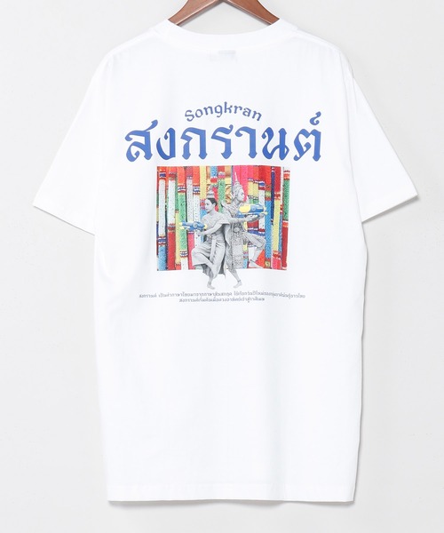 チャイハネ(チャイハネ)の「【チャイハネ】ソンクラーンプリントメンズTシャツ(Tシャツ/カットソー・メンズ・ブラック/ホワイト・FREE)」の3枚目の写真
