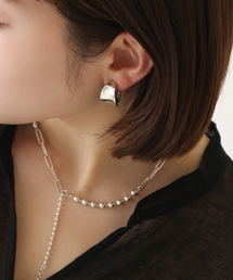 Lilas（リラ）の「【SAMH by LILAS】ワイド平甲丸ピアス SV（両耳）（ピアス（両耳用））」