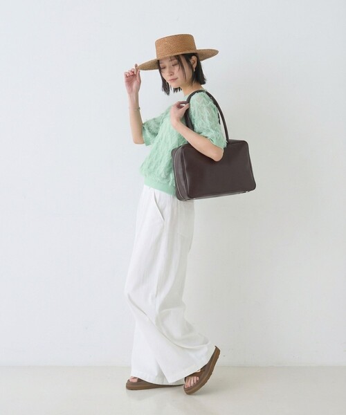 The Bagmati(ザバグマティ)の「【The Bagmati/ザ バグマティ】スクエアボストントートバッグ(ボストンバッグ・レディース・ブラック/ブラウン・フリー)」の8枚目の写真