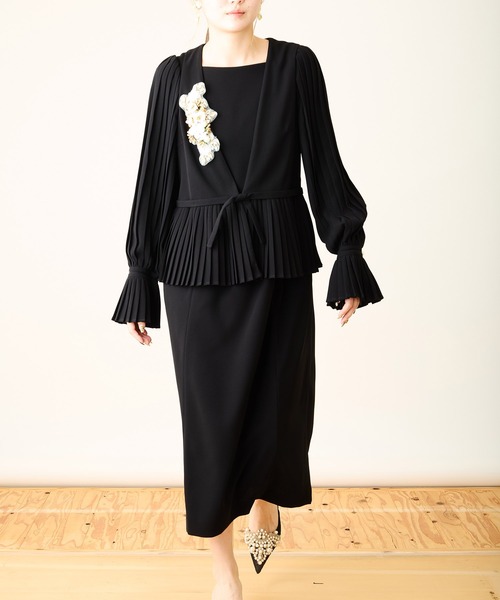 Ranerrh(ラネリ)の「プリーツデザインフォーマルドレス【喪服・礼服】【入卒式・結婚式】【正喪服】【春秋冬】(ワンピース・レディース・ブラック・38)」の9枚目の写真