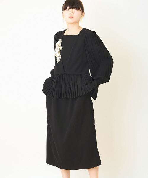 Ranerrh(ラネリ)の「プリーツデザインフォーマルドレス【喪服・礼服】【入卒式・結婚式】【正喪服】【春秋冬】(ワンピース・レディース・ブラック・38)」の12枚目の写真