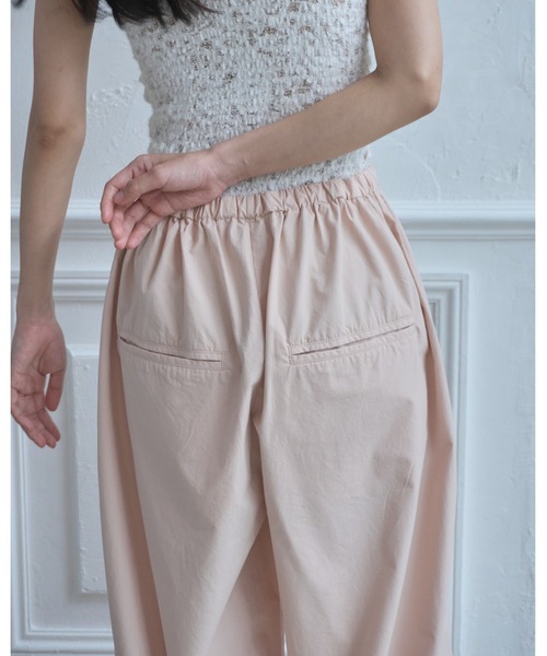 Smyeon(スミョン)の「Logo embroidered relax pajama pants/ロゴ刺繍リラックスパジャマパンツ(その他パンツ・レディース・ダークネイビー/ピンク/ブラウン・FREE)」の8枚目の写真